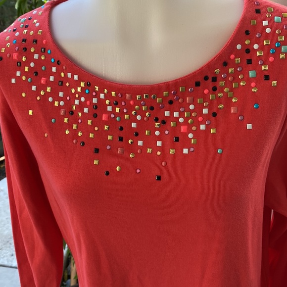RAFAELLA Embellished Long Sleeve Tee - Picture 2 of 9